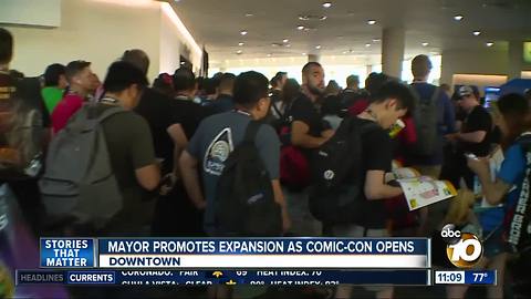 Mayor promotes Convention Center expansion as Comic-Con 2018 begins