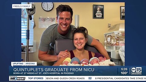 Washington couple welcomes quintuplets at Phoenix hospital