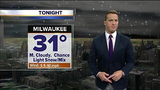 High of 31 tonight with a chance of light snow