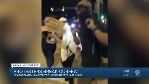 Protesters break curfew and take to the streets