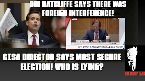 DNI RATCLIFFE SAID THERE WAS FOREIGN INTERFERENCE! EO 13848 SOON?