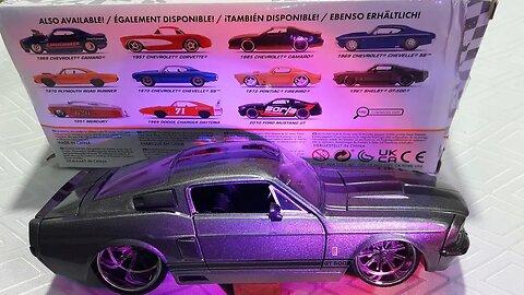 Shelby Mustang GT 500 de 1967, JADA, ESCALA: 1/24 a (Elenor do filme 60 segundo). Unboxing!
