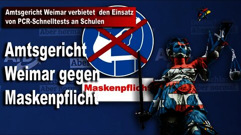 Amtsgericht Weimar gegen Maskenpflicht und PCR-Schnelltests, Alice Weidel, AfD