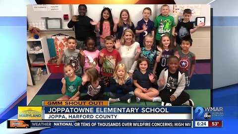 Good morning from Joppatowne Elementary School!