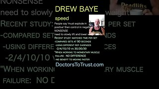 Drew Baye. People say 'must explode in positive't hen control in negative....NONSENSE