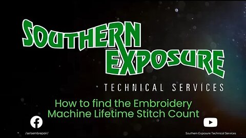 Barudan X/K Series Embroidery Machine: How to find the Embroidery Machine Lifetime Stitch Count