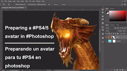 Preparing a #PS4/5 avatar in #Photoshop | Preparando un avatar para tu #PS4 en photoshop