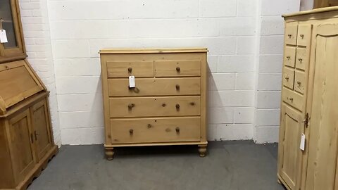 Very Large 2 Over 3 Victorian Pine Chest Of Drawers (X3803E) @PinefindersCoUk