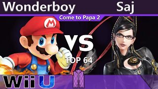 Mars Wonderboy (Mario) vs. Saj (Bayonetta) - Wii U Top 64 - CTP2