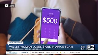 Valley woman loses hundreds in Apple Support scam