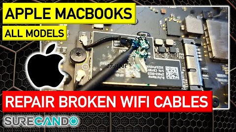 Repairing MacBook Wifi Cable ripped broken.