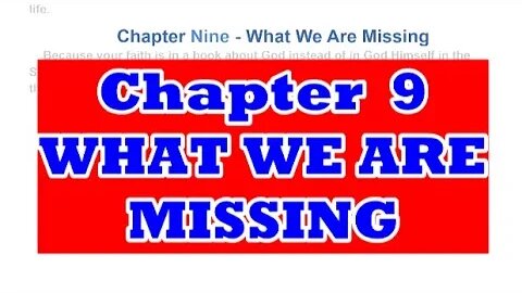 Chapter 9 What We Are Missing