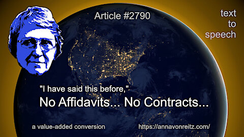 AVR #2790 "No Affidavits...No Contracts..."
