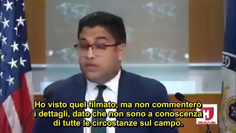 Vedant Patel, Dipartimento di Stato USA sul video dell'uomo con bandiera bianca ucciso da IDF