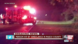 Bicyclist hit by ambulance in Pasco County, taken to hospital