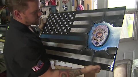 Army veteran makes wooden flag tributes for the families of Colorado's fallen heroes