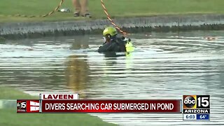FD searches for driver of car submerged in water