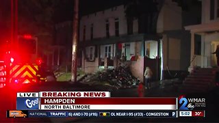 Rowhome destroyed after possible explosion in Hampden