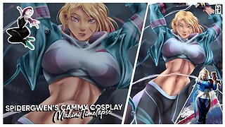 Spider-Gwen's Cammy Cosplay | 17 Hour Speedpaint | Makini Timelapse #streetfighter6 #spiderverse