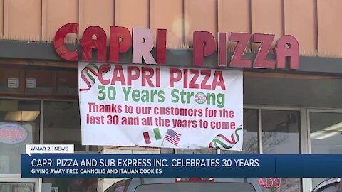 Capri Pizza and Sub Express in Glen Burnie says "We're Open Baltimore!"