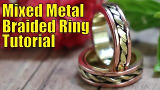 How to make a gorgeous mixed metal braided ring