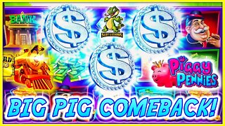 BIG PIGGY SIZED COMEBACK BONUS!! All Aboard Piggy Pennies Slot
