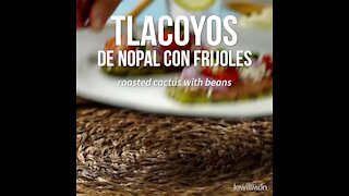 Nopal Tlacoyos with Beans