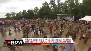 Kids get down and dirty at 30th annual Mud Day
