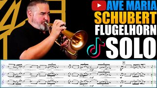 Schubert "Ave Maria" Flugelhorn Solo - Drew Fennell. Play Along!