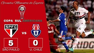 SÃO PAULO 5X0 UNIVERSIDAD CHILE (Golaço De Luís Fabiano)