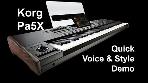 Korg PA5X Quick Voice & Style Demo - Amazing Sounds & Quality