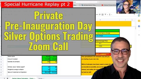 Special Replay - Private Pre-Inauguration Day Silver Options Trading Zoom Call