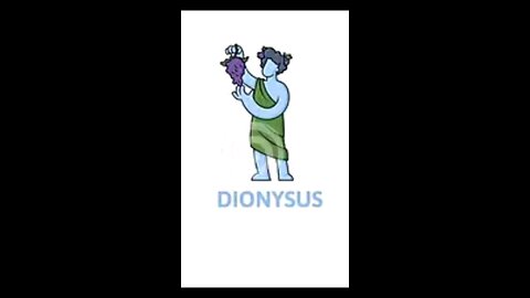 Dionysus blue pagan false god of wine, festivity, and pleasure at the Olympics opening mocked God