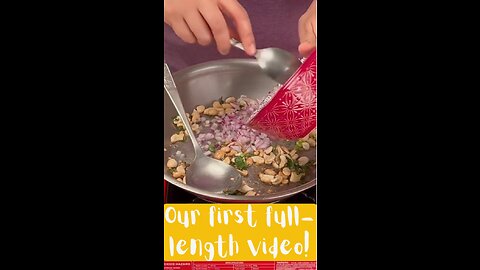 Our first full length video! Veggie poha/flattened rice! Link in the description! ￼