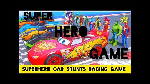 Superhero car stunts racing game.Z Super game.car stunts game