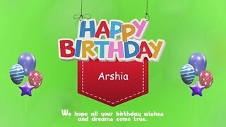 Wish you a Very Happy Birthday Arshia