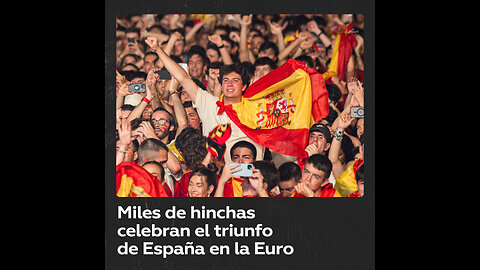 Jubilo en las calles de Madrid por la cuarta Eurocopa de España