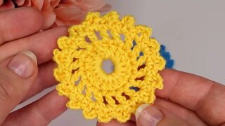 How to crochet circle motif simple tutorial for beginners by marifu6a