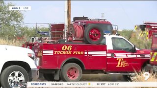 Brush fire south of Tucson Airport