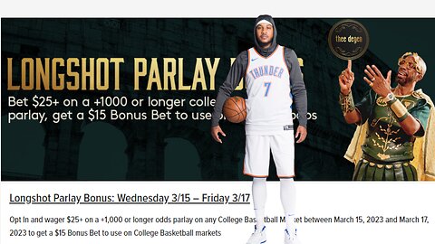 (Wed) Hoods Up for Longshot Parlays- Boosts and Promos