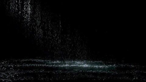 Steady Night Rainfall on Black Surface | Calm Pouring Rain for Insomnia, Relax, Sleep, Meditation