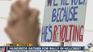 Dozens Attend 'Voices Rally' in Hillcrest Sunday