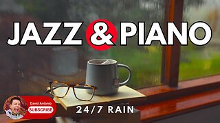 1 hours soft Jazz Copyright Free | Rain and Coffee | ☕ Jazz Relaxing Music for Work, Study, Sleep