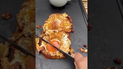 Chorizo eggs and cheese toast