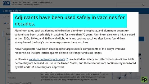 CDC charlatans finally admit that safety claim on aluminum in vaccines is baseless