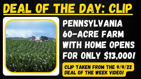 64 ACRE FARM & HOUSE OPENS AT 13K! PA TAX DEED (UPSET) SALE REVIEW