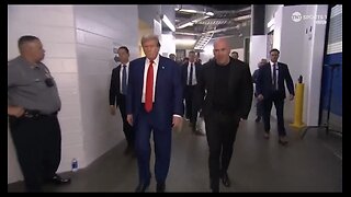 Captioned - Donald Trump walked into UFC 302 in New Jersey