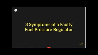 3 Symptoms of a Faulty Fuel Pressure Regulator - Fuel Pressure Regulator Problems