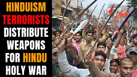 Hindu Terrorists Hand Out Tridents To Hindu Girls For War Against Non-Hindus
