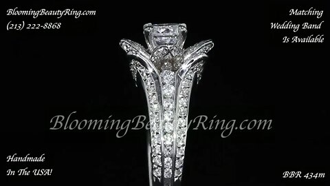 BBR 434m Handmade In The USA 4 Prong Diamond Engagement Ring With Unique Design